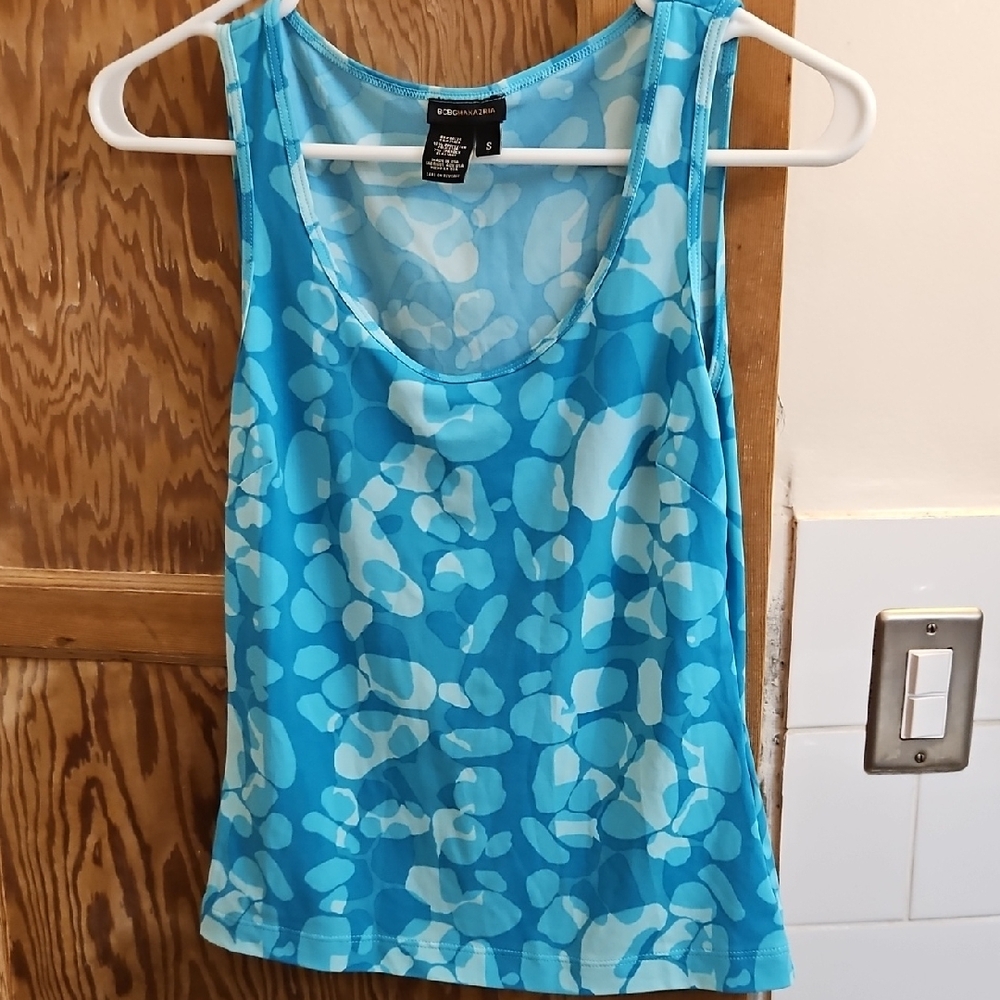 BCBG Max Azria Aqua Blue Sleeveless Tank Top